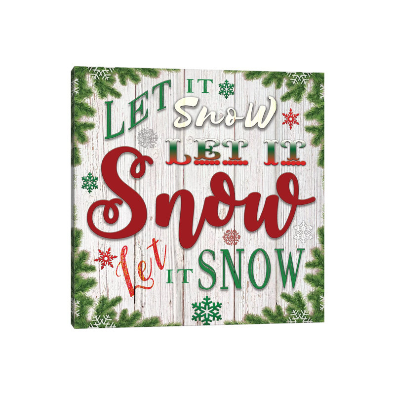 Let It Snow by Bluebird Barn - Wrapped Canvas Print, 30.48 cm H x 30.48 cm W
