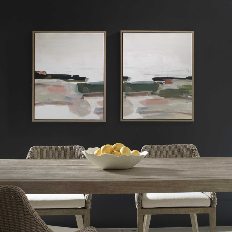 Uttermost Just Peaking Framed Abstract Prints