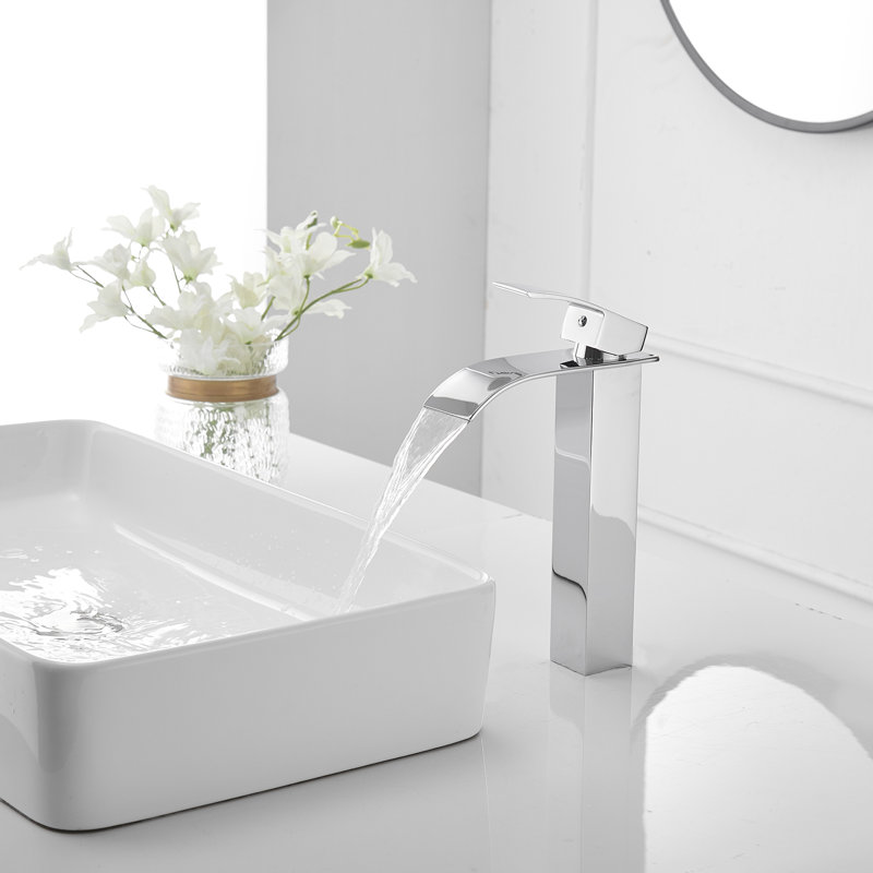 Vessel Sink Faucet Single-handle Bathroom Faucet with Drain Assembly, Chrome