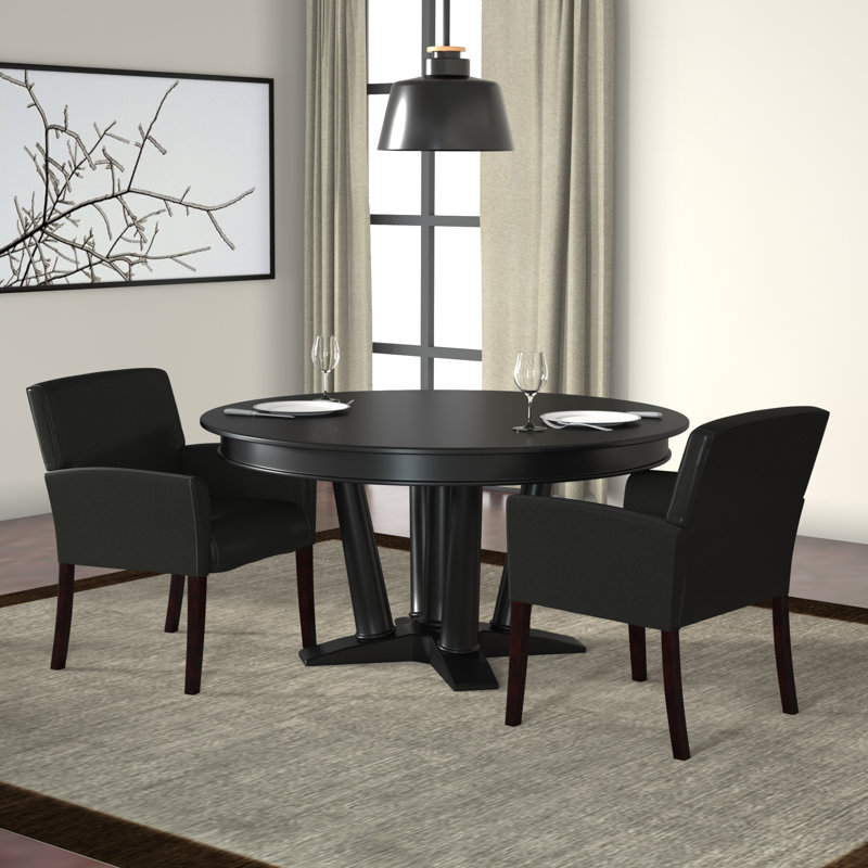 Vinyl Seat Reception Chair with Manufactured Wood Frame