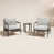 Dark Gray Frame/Beige Polyester Cushion