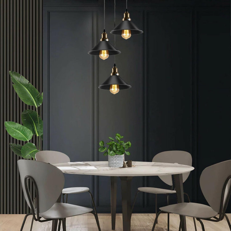 3 - Light Black Cone Pendant