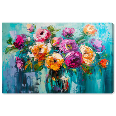 Chromatic Flower Dream Canvas Colorful Floral Art by Art Remedy