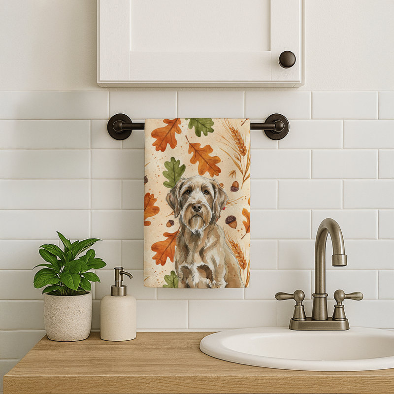 Spinone Italiano Heirloom Fall Kitchen Towel, Spinone Italiano