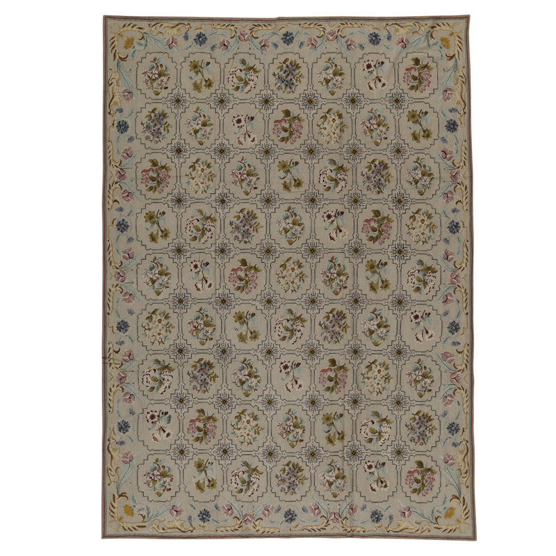 Hand-Knotted High-Quality Gray Area Rug