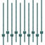 4 Feet Fence Post 10 Pack T-Post Heavy Duty Metal Fence Posts Green