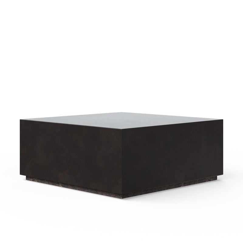 Mixx Bloc Coffee Table, 16.5" H x 39.5" W x 39.5" D, Lava Brown