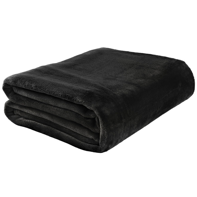 Waffle Blanket, Black