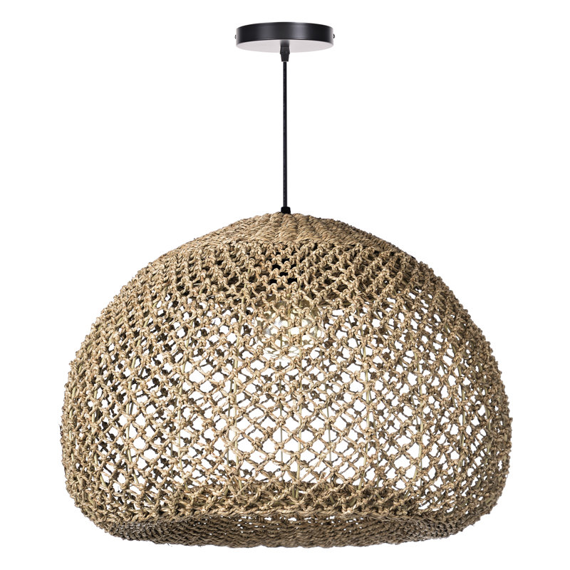 Luminaire suspendu 1 lumière Seagrass Dome