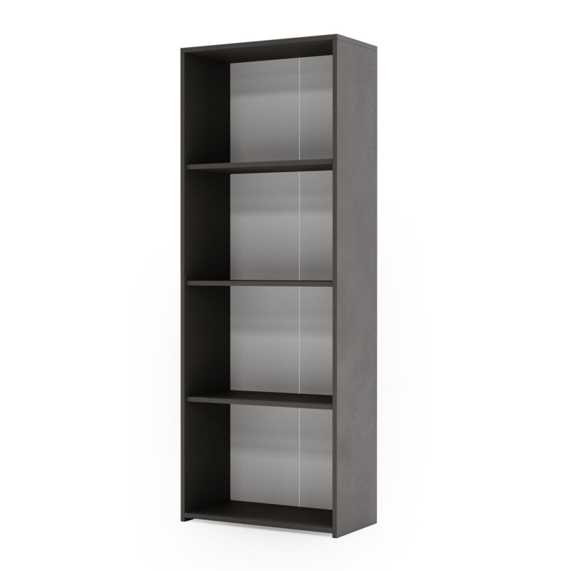 160 cm H Library Bookcase, (3 Shelves) 160cm H x 60cm W x 30cm D, Grey