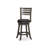Weathered Gray 24" Swivel Counter Stool With Charcoal Fabric Seat Cover - And Attractive Seating Frame Pad Comfortable-591052283-591052166