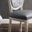 Chaise d'appoint capitonnée à dossier King Louis en noir / gris clair-174755054-174755051