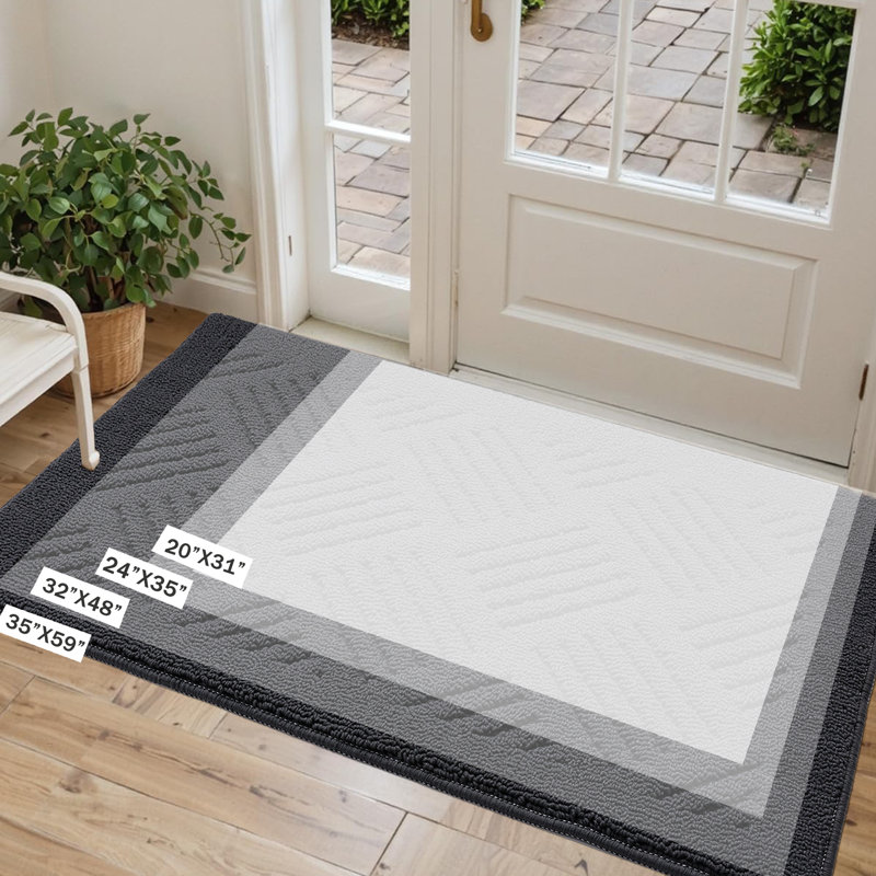 Tapis d'entrée antidérapant antidérapant Premium Premium, Gris foncé, L 32 po x L 48 po