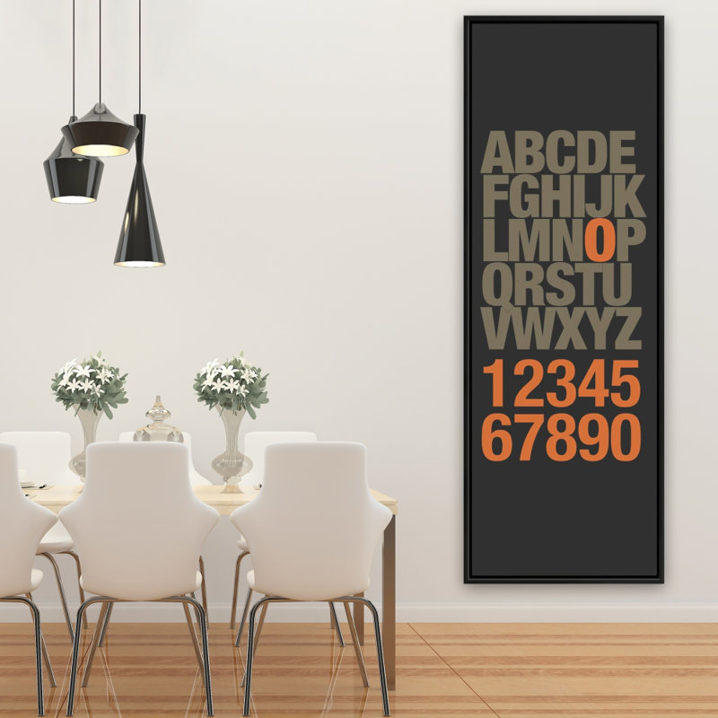 «Alphabet And Number» sur toile, H 60 po x l 20 po