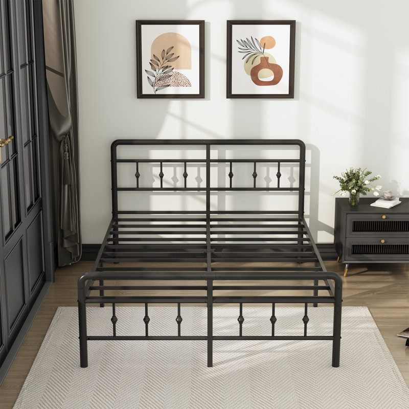 Lizar Metal Open-Frame Storage Bed, Full