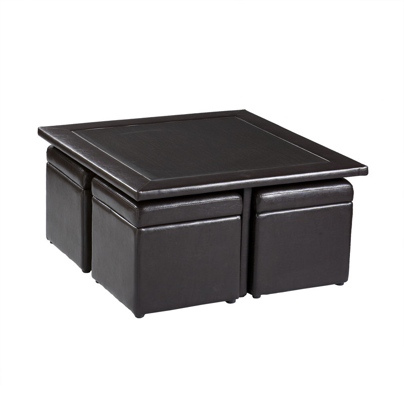 Table basse à piédestal avec rangement