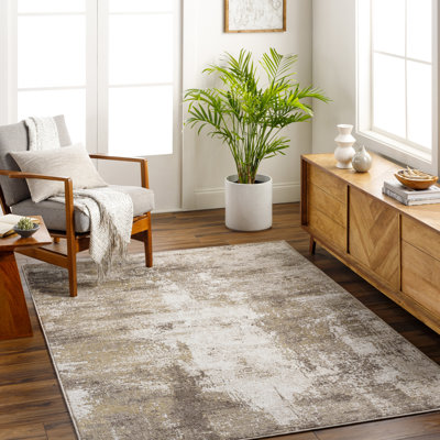 Amneris Rectangle Abstract Washable Area Rug