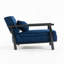 Chaise de rangement, fauteuil d'appoint moderne Mid-Century avec structure en bois, chaises de salon rembourrées avec coussin de taille, fauteuil de lecture pour véranda de chambre à coucher-1166872422