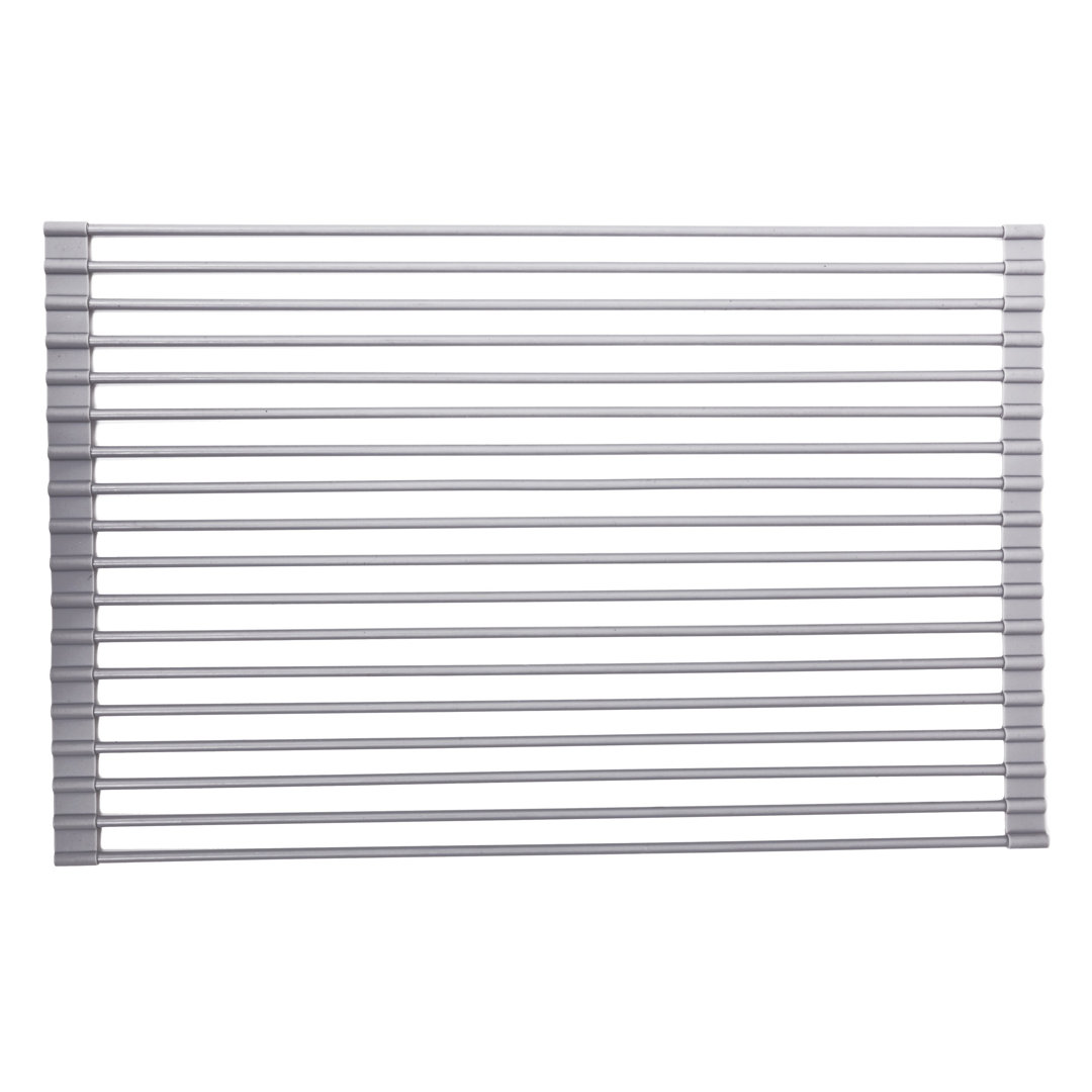 Roll-Up Stainless Steel Drain Tray True & Tidy Finish: Gray