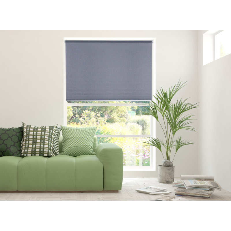 Verdunklung Blackout Roll-Up Blind, Grey, 150cm L x 70cm W