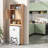 Elizajane 25" W x 77" H x 8" D Freestanding Over The Toilet Bathroom Storage With Upper Cabinets And Open Shelves-1703826232