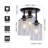Oakhur Glass Semi Flush Mount