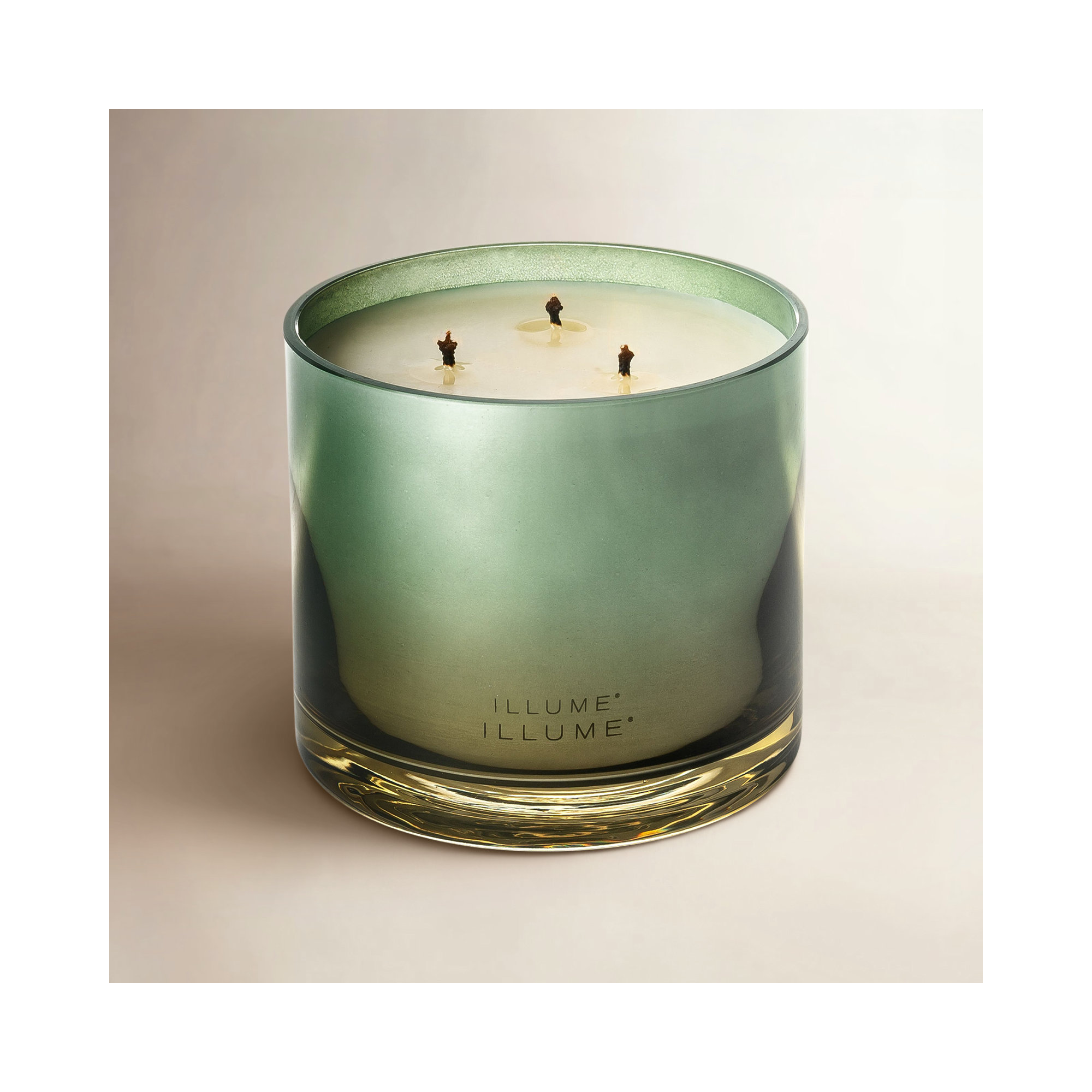 ILLUME Beautifully Done Baltic Glass Candle, Hinoki Sage, Statement Glass