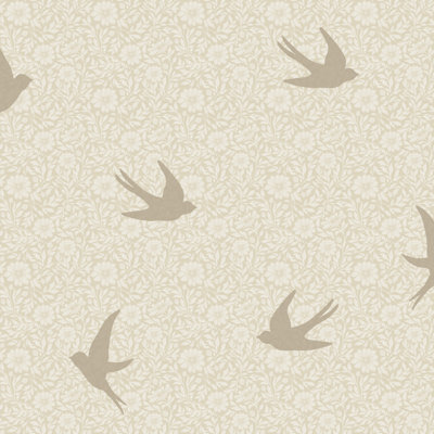 Échantillon de papier peint Sparrow Silhouettes