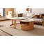Table basse ronde emboîtable avec plateau en marbre blanc (table incluse seulement)
