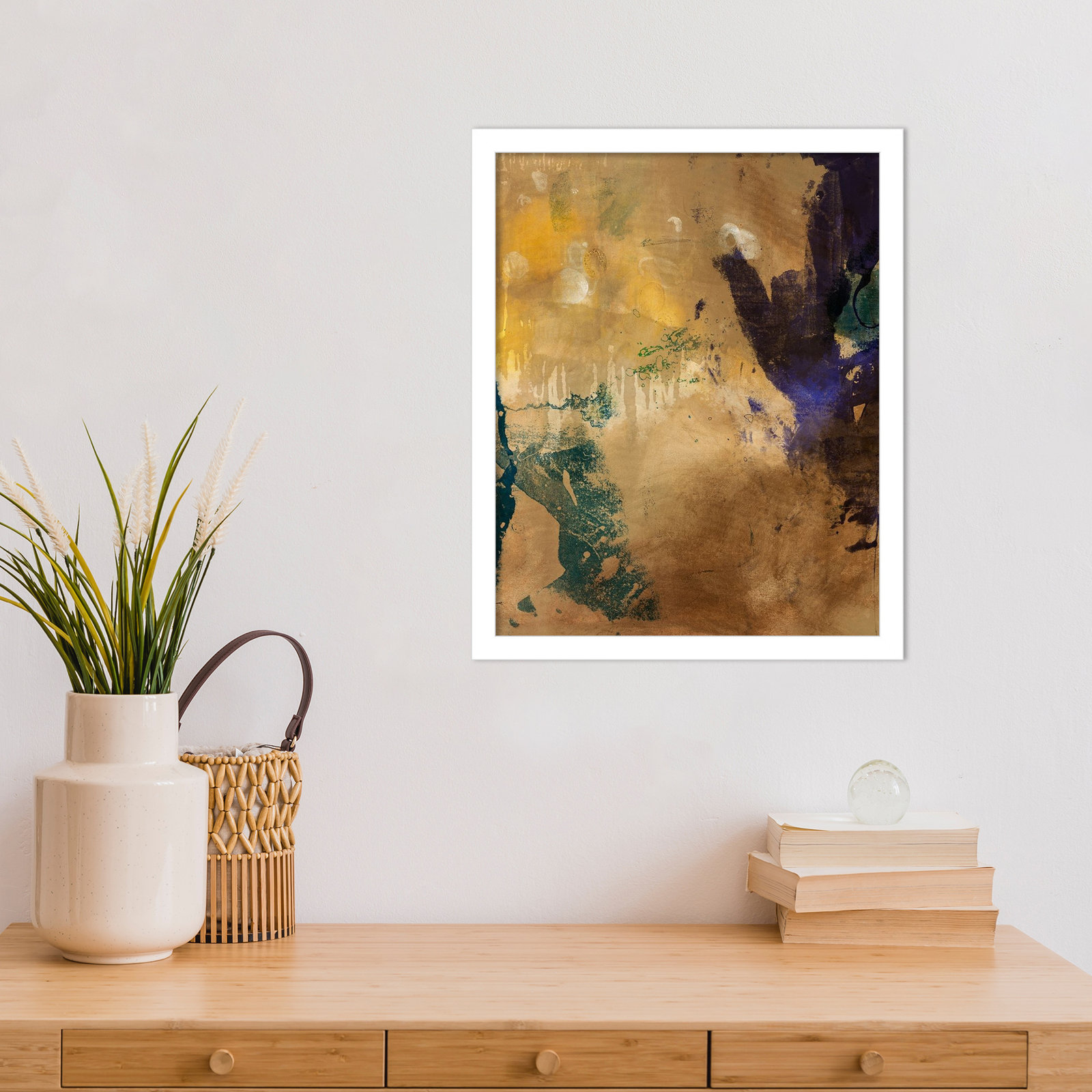 Flagler "Amber Haze No. 1" Print, White, 17" H x 14" W