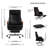Kinnls Cameron Massage Office Chair with Heated Ventilation, Managerial Executive Desk Chairs Fully Reclining with Retractable Footrest, Ergonomic Genuine Leather Executive Chair Adjustable Headrest (Black)-1054289663