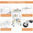3‑Tier Plastic Utility Rolling Cart with Hanging Cups, Handles and Lockable Wheels