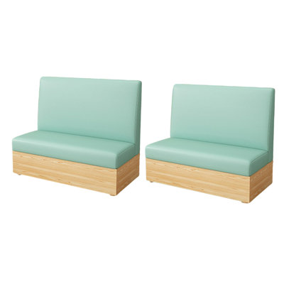 Simple Leisure Restaurant Cafe Upholstered Benches Faux Leather Upholstered Bench