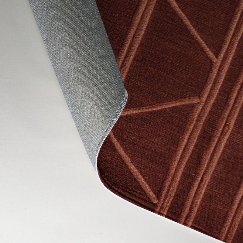 Trellis Brown Indoor and Outdoor Area Rug, Rectangle 9' x 12'