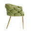 Ensemble de 2 fauteuils d'appoint faits à la main de luxe avec pieds dorés (y compris la chaise)