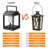 7.4" Integrated Dimmable Led Solar Outdoor Lantern - Ip44 Waterproof Battery Powered Lamp For Patio Camping