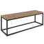 Banc d'extérieur chic et apaisant - Bois et fer, finitions artisanales, structure en fer noir, détails raffinés.