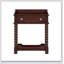 Table de chevet de style rétro avec tiroir et tablette ouverte pour chambre à coucher, table de chevet avec pieds tournés et poignée en métal-134466551