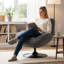 Upholstered Swivel Accent Chair-1921957024