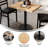 Rectangular Solid Wood Commercial Tabletop with 18" Round Dining Height Base-708387789-708387786-708387784