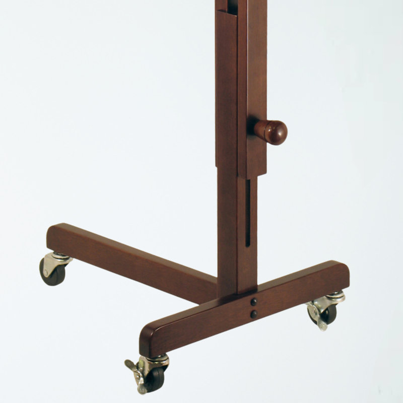 Chariot ajustable avec roulettes à finition noyer Espinosa, H 28,60 po x l 24,60 po x P 16,80 po