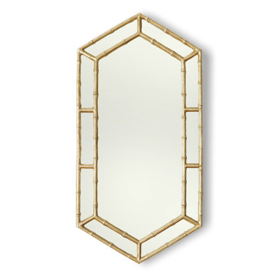 Bambou hexagonal miroir - feuille d'or