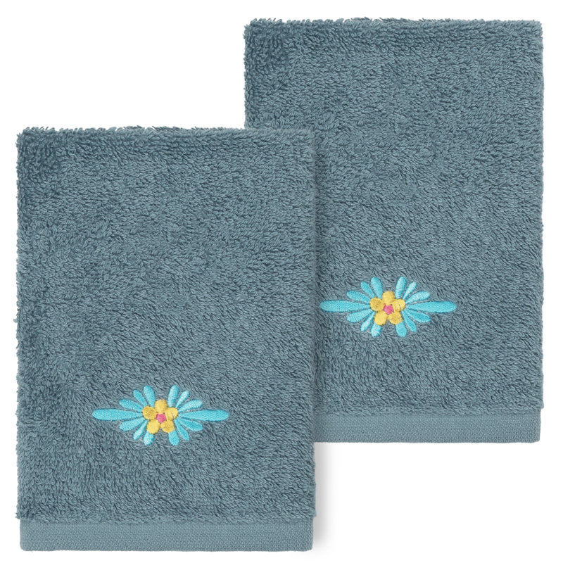 Essuie-mains en coton FELIZ, Bleu sarcelle
