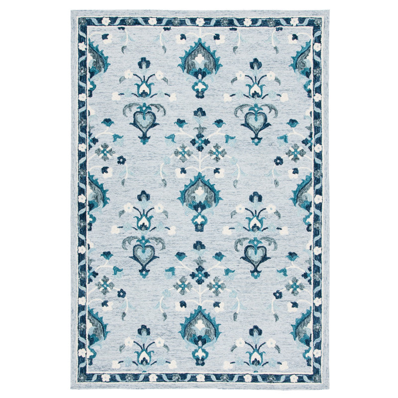 Metro Hand Tufted Wool And Cotton With Latex Oriental Rug, Rectangle 8' x 10'