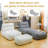 Premium Memory Foam Bean Bag Sofa with Ottoman-1104814671