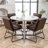 Priama Edson 5-piece Round Dining Set, Trestle Dining Table With 4 Stylish Chairs-1777368549