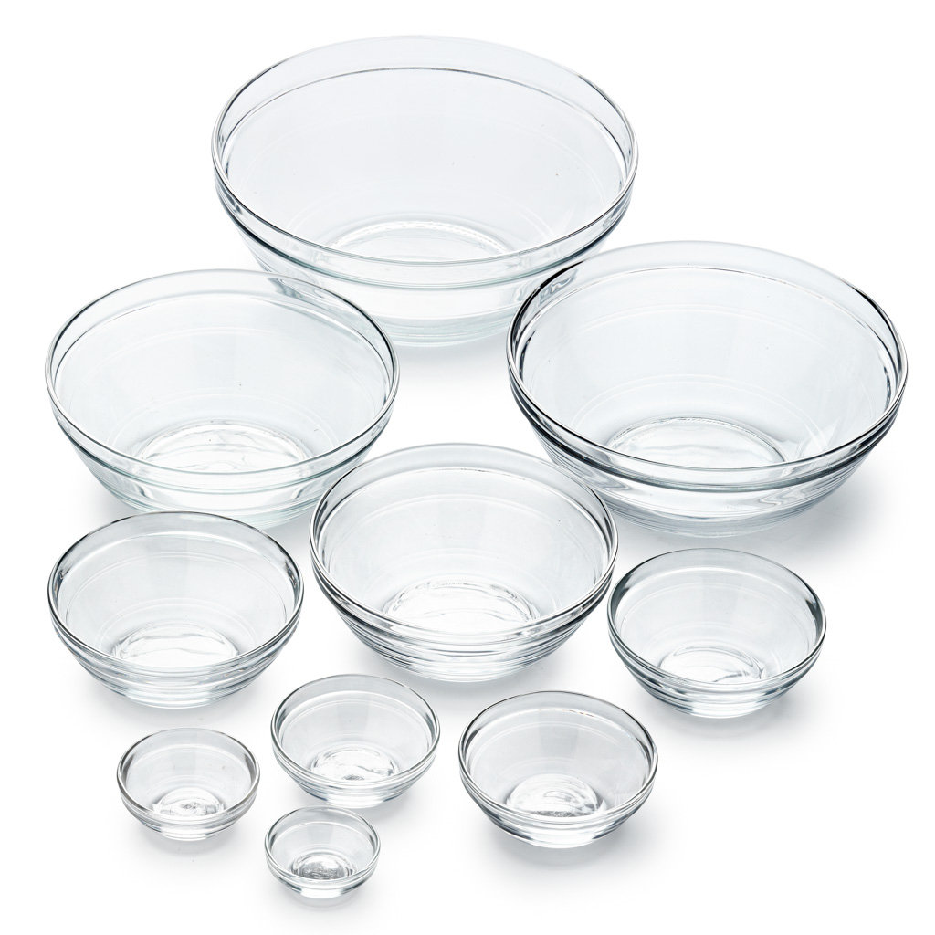 JoyJolt Set of 5 Nesting Glass Mixing Bowls with Airtight Lids
