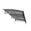 Auvent de porte d 34 po fait de feuille de polycarbonate solide pratiquement en cristal de 0,137 pouce / 3,5 mm d'épaisseur avec cantonnière en polyester pour maison en bois.-111463232-111463233
