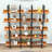 5 Tier Bookcase Home Office Open Bookshelf, Vintage Industrial Style Shelf, MDF Board, Black Metal Frame, Brown-455027765