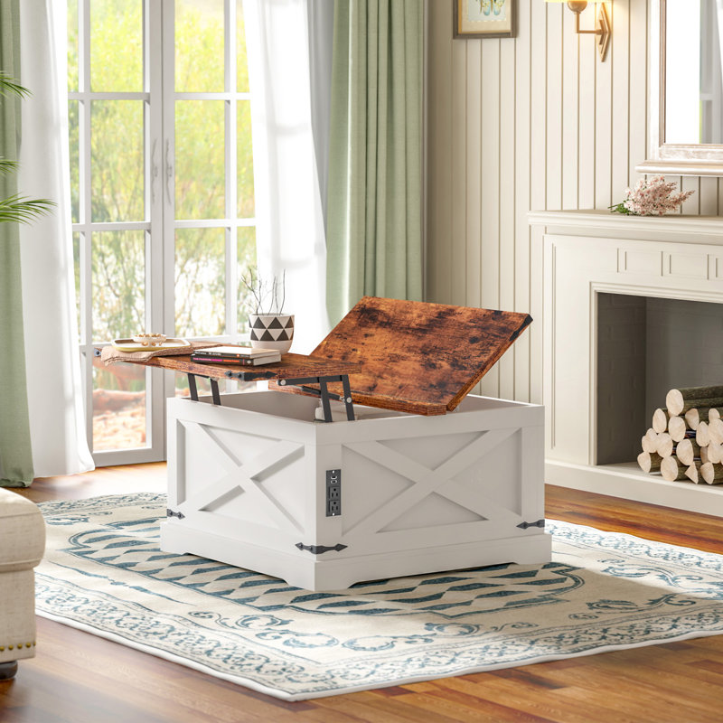 Table basse (table incluse seulement), H 18,5 po x L 31,5 po x l 31,5 po